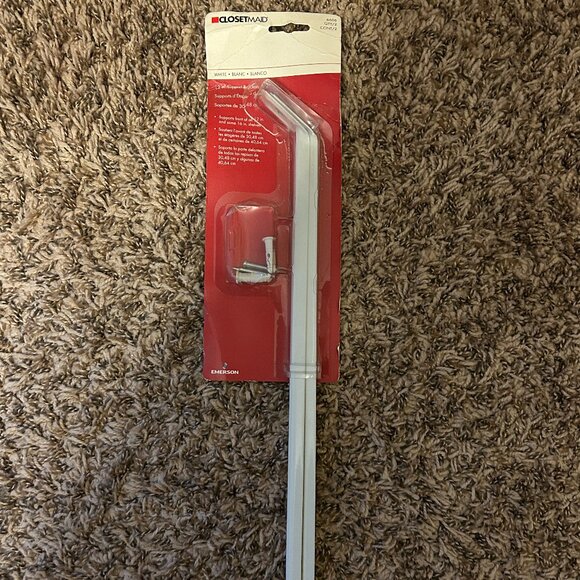 ClosetMaid Other - 2 ClosetMaid 6606 White 12" Support Brackets Anchors Pins Closet Pantry Laundry